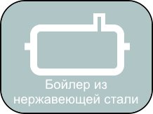 Бойлер MIE Stiro выполнен из нержавеющей стали.