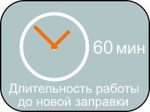 60 минут - длительность работы до новой заправки у GM-Q5 Multi Elite