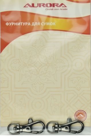 Карабин металлический 40*8,5 мм цв.черный AU-B408B