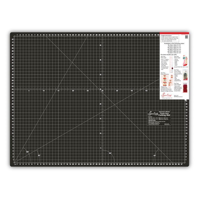 Мат для раскройного ножа двусторонний, 609 мм x 457 мм, 24" x 18" Hemline ER4091.GB
