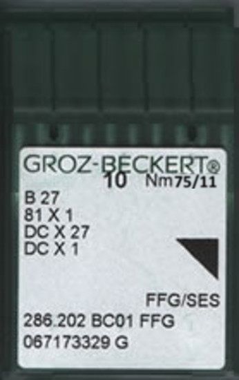 Игла Groz-beckert DCx27 FFG/SES (Bx27FFG) № 75/11 10 шт.