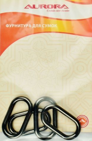 Кольцо овальное 34*15 мм черный AU-B3415B