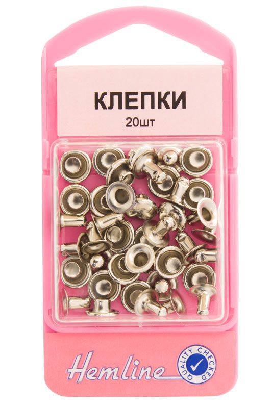 Клепки никель, 20 шт Hemline арт.467.N