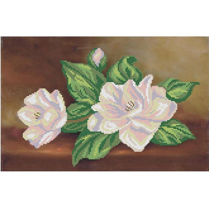 Рисунок для вышивания бисером "Нежные магнолии", 34*24, арт.ФБЦ-021