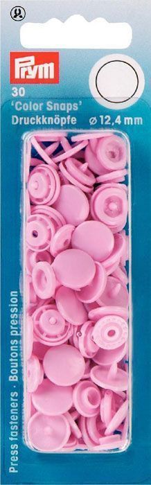 Кнопки "Color Snaps" цвет розовый 12,4мм 30 шт в уп PRYM 393118