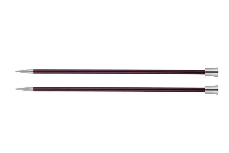 Спицы прямые Zing 6мм/35см, алюминий, 2шт в упаковке, KnitPro, 47303