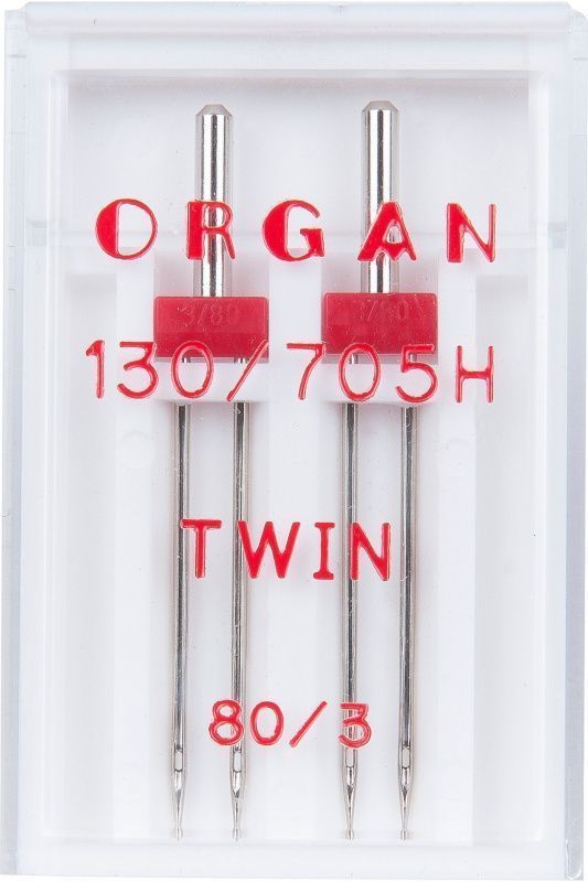Иглы Organ двойные универсальные № 80/3 2 шт. 130/705H