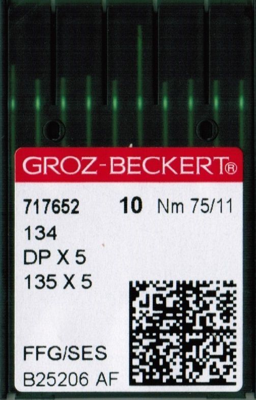 Игла Groz-beckert DPx5 FFG/SES (134FFG) № 75/11 10 шт