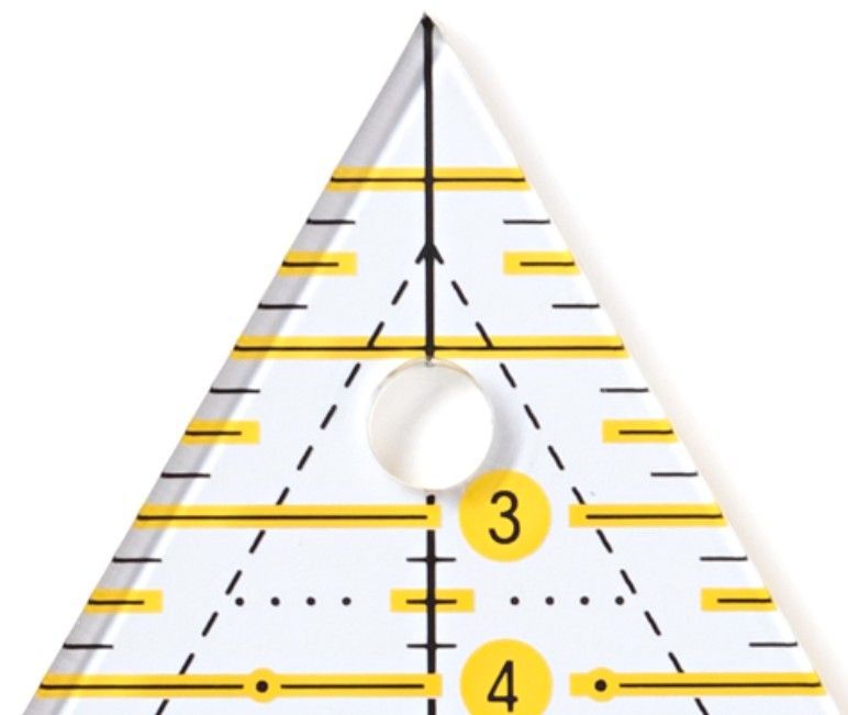 Линейка Omnigrid для пэчворка треугольник 60°, сторона 20см PRYM 611656