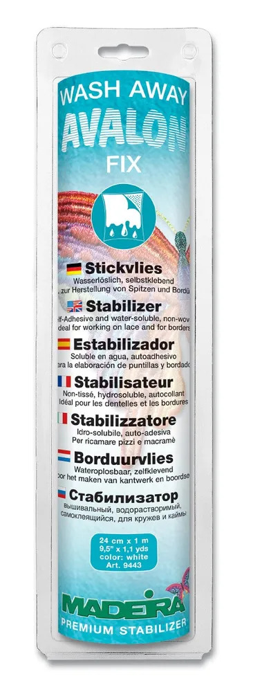 Стабилизатор водорастворимый самоклеющийся Madeira Avalon Fix (24смх1м) арт.9443