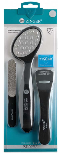 Набор инструментов для педикюра Zinger zo-SIS-168 black