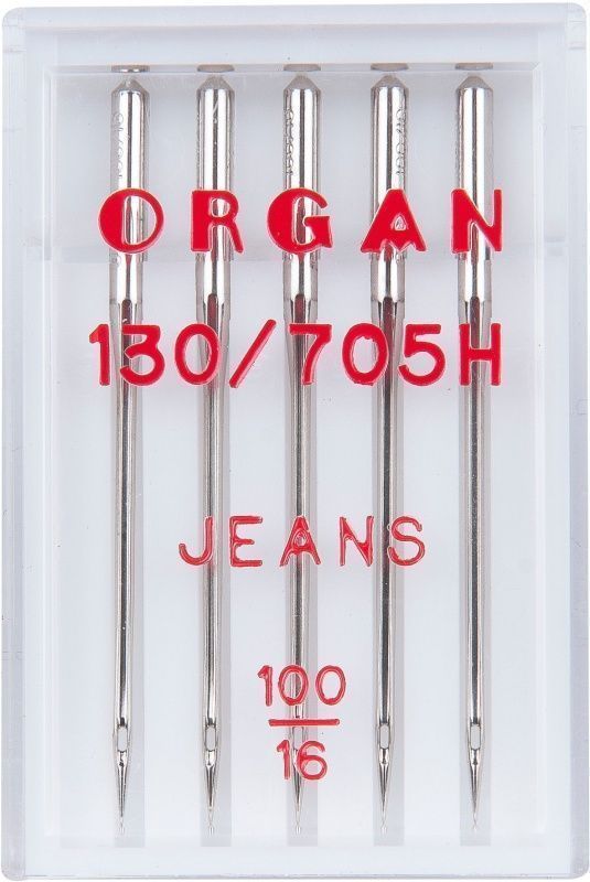 Иглы Organ для джинсы №100 5шт. 130/705H