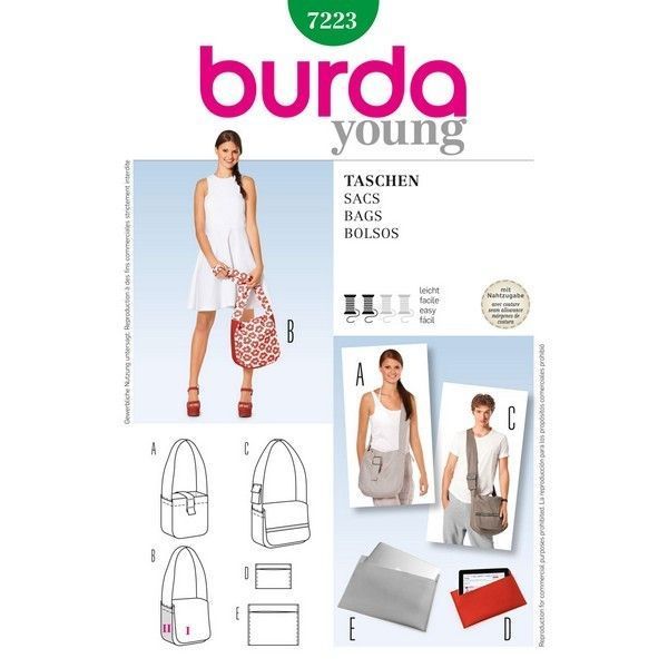 Выкройка Burda 7223-Сумки