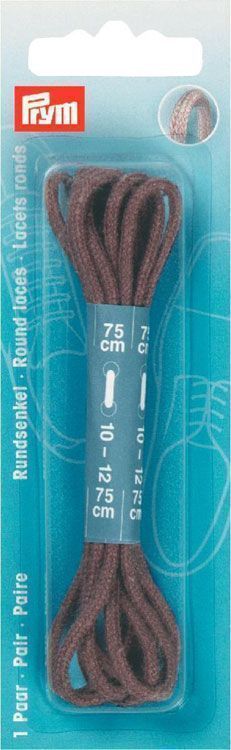Круглые шнурки для ботинок (75 см x 3 мм)  цв.коричневый PRYM 974821