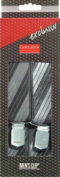 Подтяжки мужские эксклюзив M-L, 35 мм/120 см, серо-черный, 80% полиэстер, 20% эластодин, PRYM, 944300
