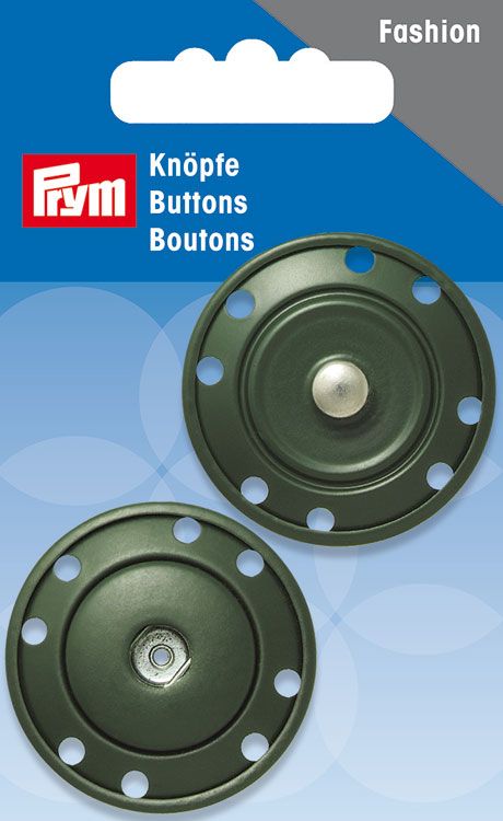 Кнопка пришивная,цв.темно-зеленый (35мм) 1 пара PRYM 341835