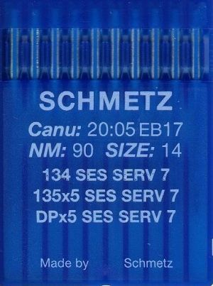 Иглы Schmetz DPx5 (134) для трикотажа SES SERV7 №90 10 шт