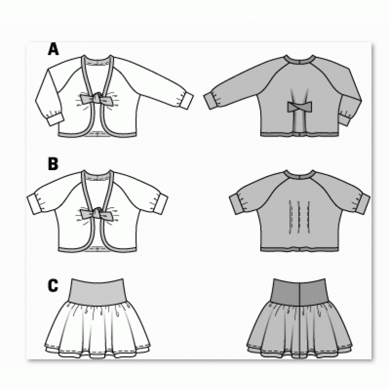 Выкройка Burda 9410 - Кофта, Юбка