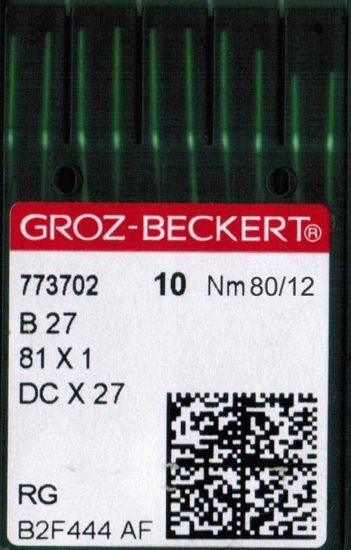 Игла Groz-beckert DCx27 RG (Bx27RG) № 80/12 10 шт