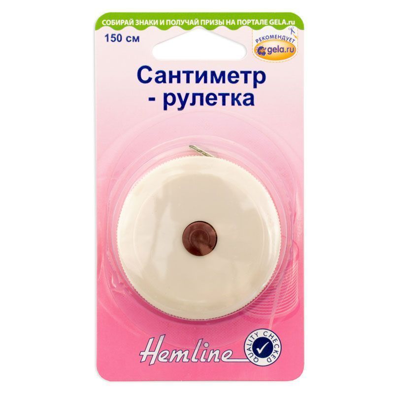 Сантиметр-рулетка, с градацией с дюймах и сантиметрах, 150 см/60'' Hemline 253