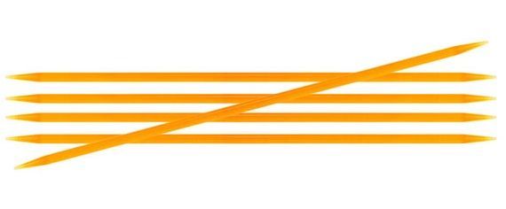 Спицы чулочные "Trendz" 4мм/15см, акрил, оранжевый KnitPro 51003