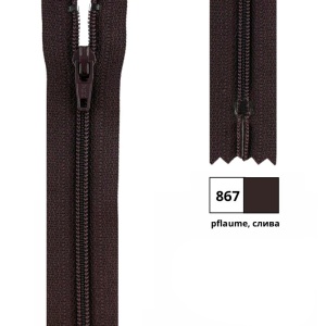 Молния витая 30см, неразъемная тип 3 (4,15мм), YKK 0561179/30 FKC-256 (867)