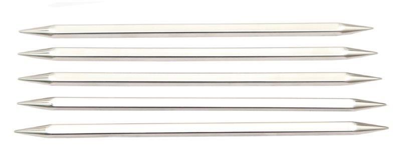 Спицы чулочные Nova cubics 3,5мм/20см, никелированная латунь, серебристый, 5шт в упаковке, KnitPro, 12127