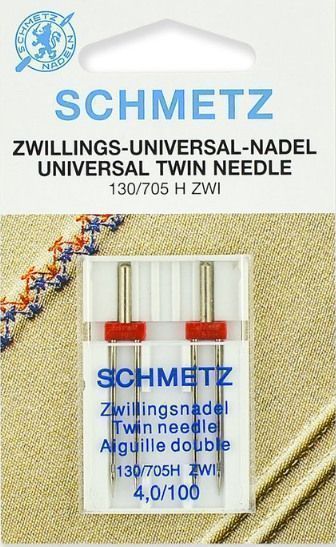 Иглы Schmetz двойные универсальные № 100/4 2 шт. 130/705H-ZWI