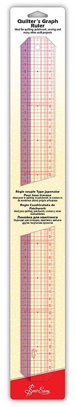 Линейка для пэчворка с градацией в сантиметрах, 50 х 5 см Hemline NL4200