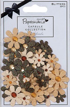Декоративные элементы "Цветы с блестками" Lincoln Linen 50 шт PMA355112