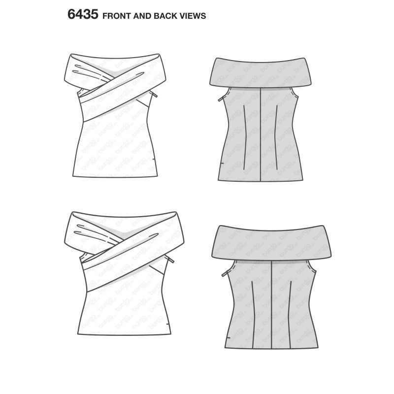 Выкройка Burda 6435 - Топ