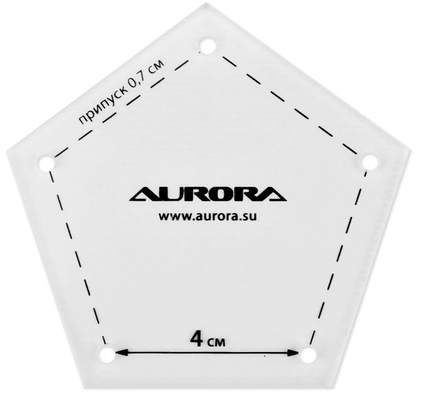 Линейка для пэчворка Пятиугольник 4 см Aurora AU-6180