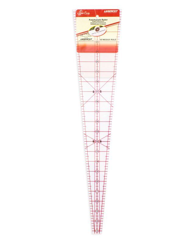 Линейка для пэчворка клиновидная с углом 10 градусов,22 1/2"x4 7/8"Нemline NL4185