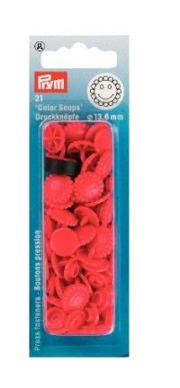 Кнопки "Color Snaps" цвет красный 13,6 мм 21 шт в уп  PRYM 393438