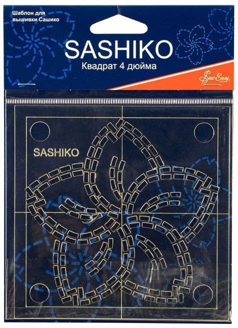 Шаблон для вышивки сашико "цветок сакуры" Hemline ERS.002