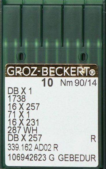 Игла Groz-beckert DBx1 GEBEDUR № 90/14 10 шт