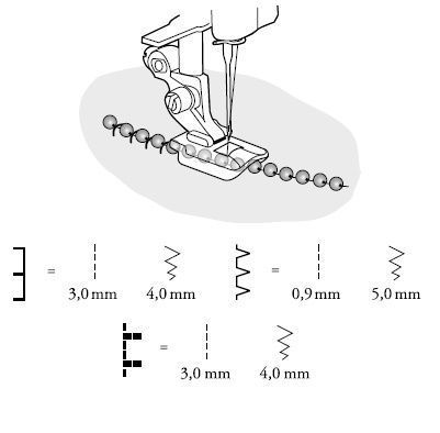Лапка для бисера 4мм Husqvarna 412701145