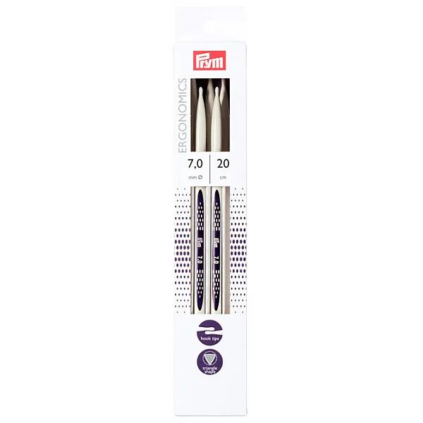 Спицы чулочные "prym.ergonomics" 7мм/20см, high-tech полимер, алебастровый белый, 5шт в упаковке PRYM 194209