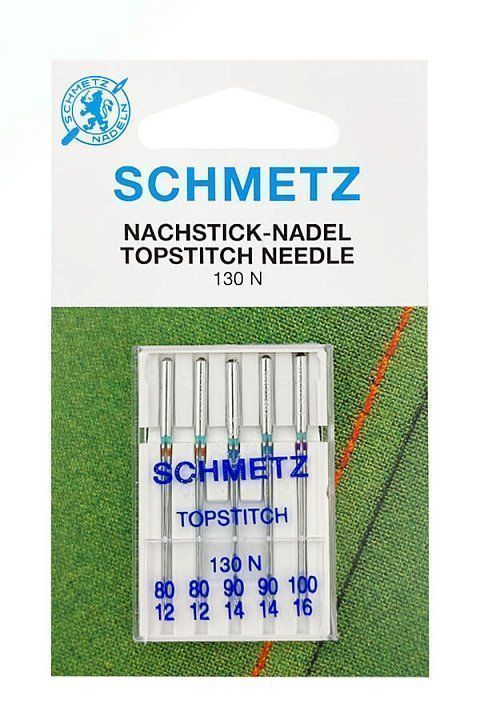 Иглы Schmetz для отстрачивания TopStitch №80-100 5шт. 130N