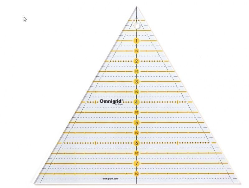 Линейка Omnigrid для пэчворка треугольник 60°, сторона 8 дюйма PRYM 611658