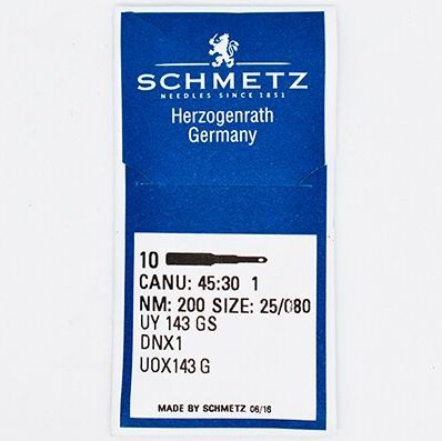 Иглы Schmetz для мешкозашивочных машин, DNx1(UY143GS) №200 (10 шт)