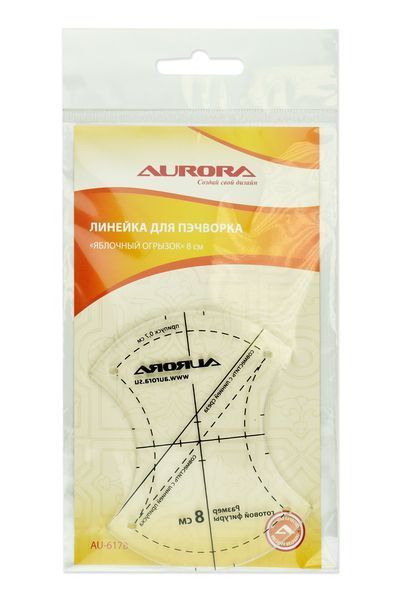 Линейка для пэчворка Яблочный огрызок 8 см Aurora AU-6178