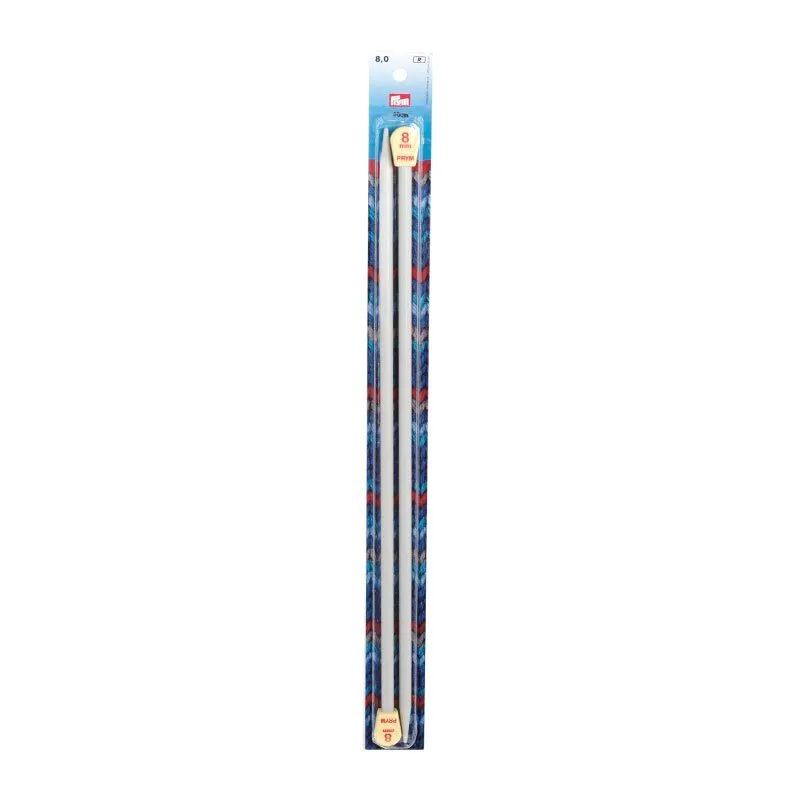 Спицы прямые с наконечниками 8 мм/40 см PRYM 218230