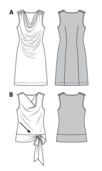 Выкройка Burda 7202-Платье, Блузон