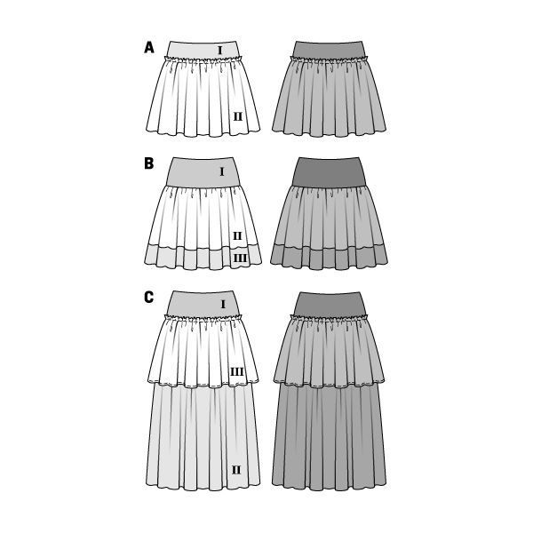 Выкройка Burda 6724-Юбка