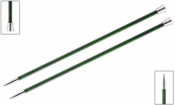 Спицы прямые "Royale" 5,5 мм/35 см, ламинированная береза, зеленый, 2 шт в упаковке, KnitPro, 29218