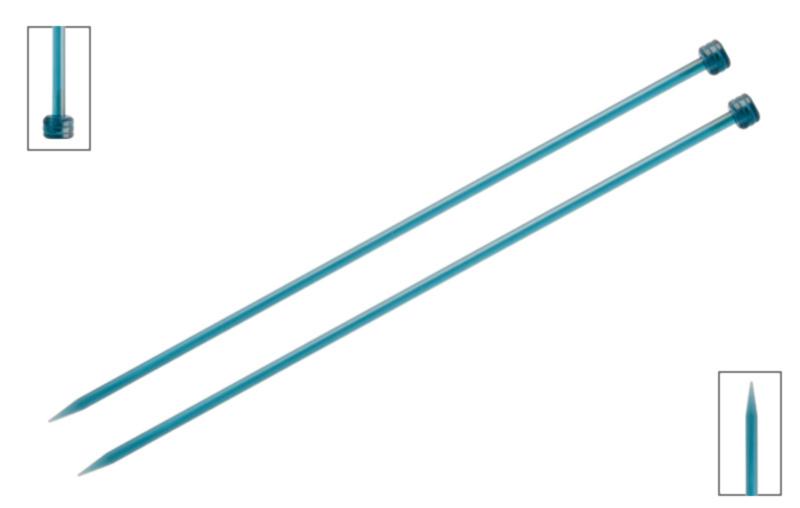 Спицы прямые "Trendz" 5,5мм/30см, акрил, бирюзовый KnitPro 51194