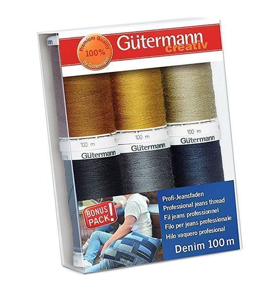 Набор ниток Denim 100м (6 катушек) Gutermann 731144-1