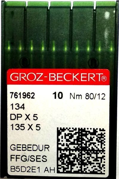Игла Groz-beckert DPx5 FFG/SES GEBEDUR (134) № 80/12 10 шт