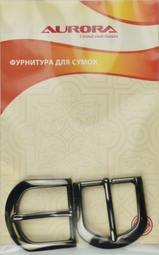 Пряжка Aurora цв. черный, 42,6*31мм, 2 шт AU-B4231B